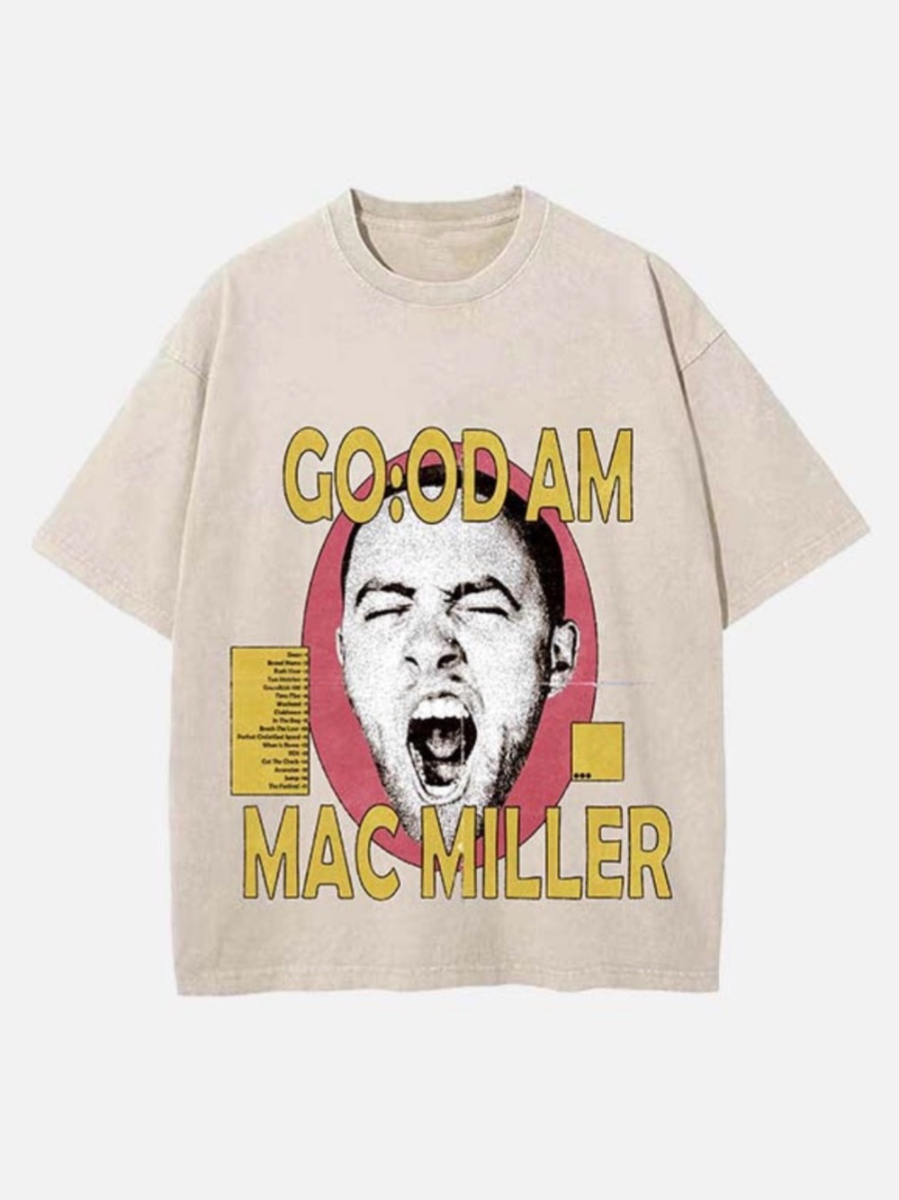 Mac Miller Good AM Graphic Tee - Beige